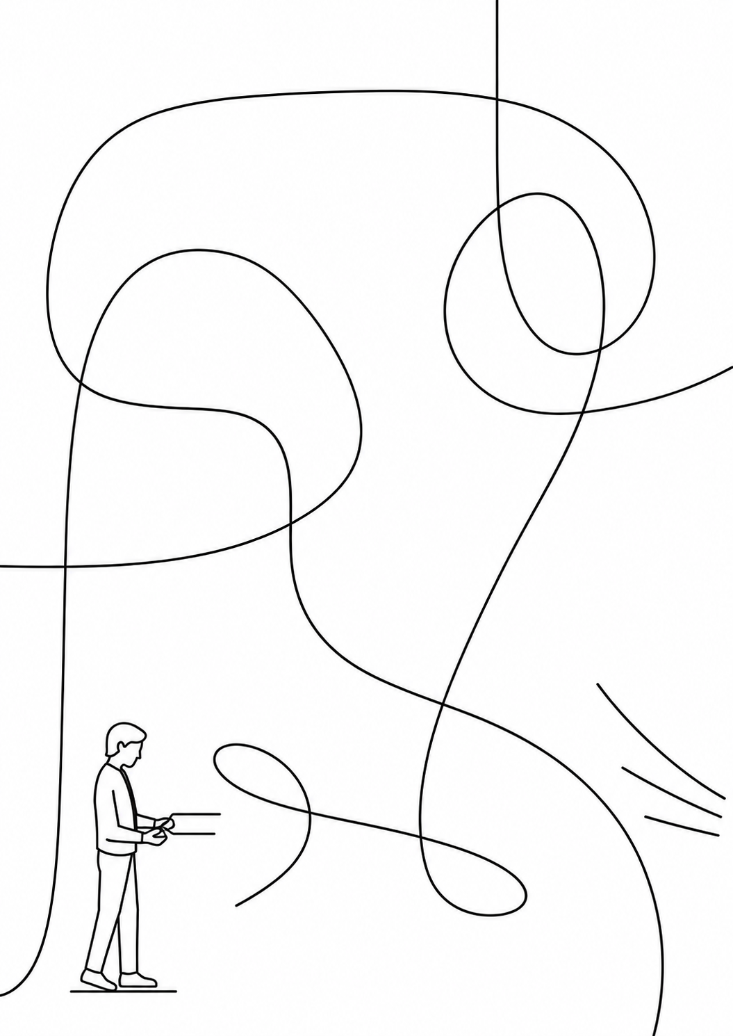 Croquis d'une enquête symbiographique, aux baguettes coudées